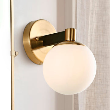Modernist Globe Metal/Frosted Glass Modern Contemporary LED Vanity - JONATHAN Y
